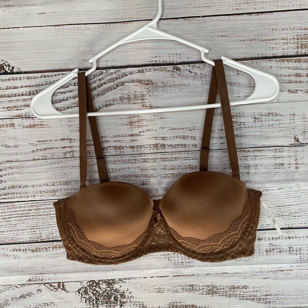 Auden cocoa lace detail bra. Available 38B & 36D